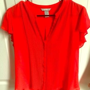 Blood Orange H&M sheer button down blouse